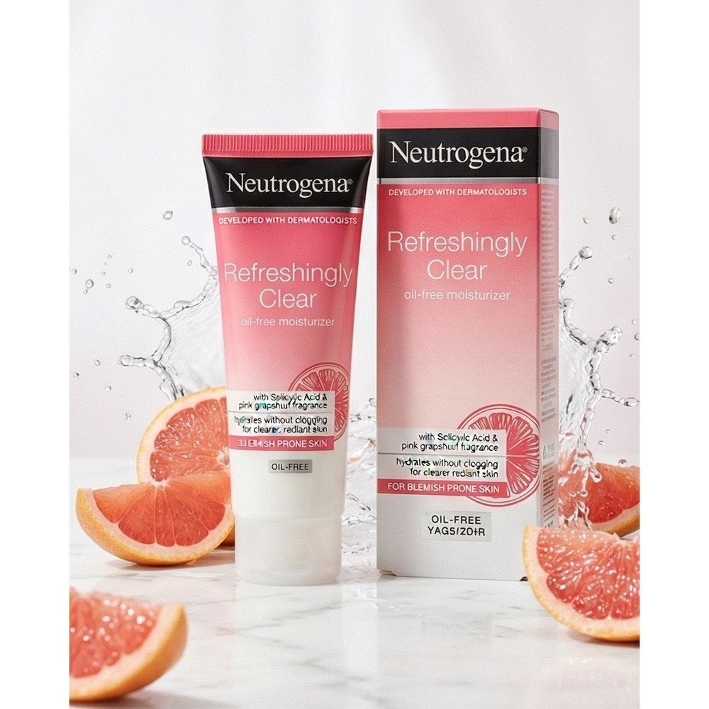 Neutrogena Refreshingly Clear Oil-Free Moisturizer Pink Grapefruit 50ml NIB